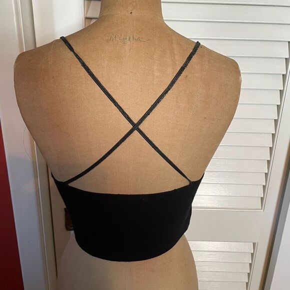 ZARA KNIT | black cropped bra top S - Picture 11 of 13